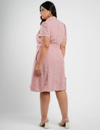Vestido Midi Limen Com Cinto Vermelho
