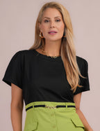 Vestido Midi Bicolor Verde