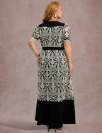 Vestido Longo Bordado Preto