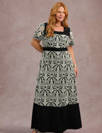 Vestido Longo Bordado Preto