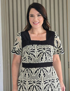 Vestido Longo Bordado Preto