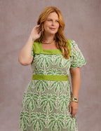Vestido Longo Bordado Verde