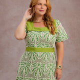 Vestido Longo Bordado Verde