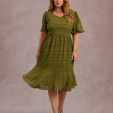 Vestido Curto Decote Princesa Verde