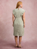 Vestido Midi Com Babados Verde