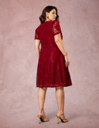 Vestido Midi Decote Princesa Vinho