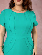 Vestido Midi Com Vivo Verde