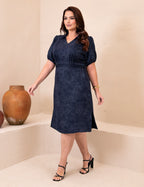 Vestido Midi Tai Dai Marinho
