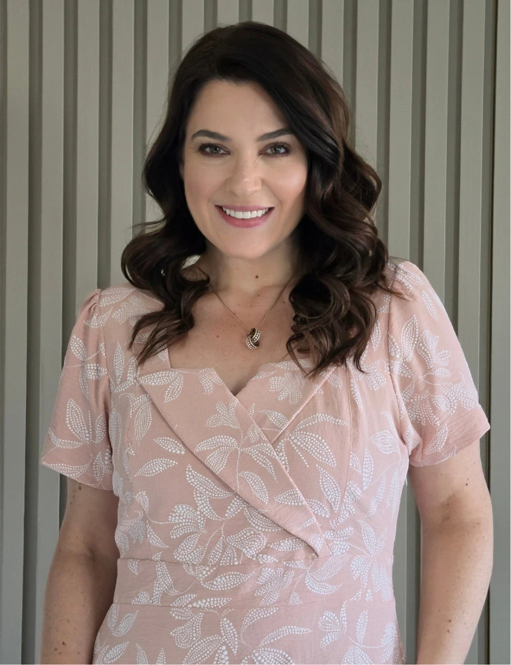 Vestido longo Com Textura Floral Rosé