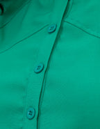 Vestido Midi Frente Com Botões Verde