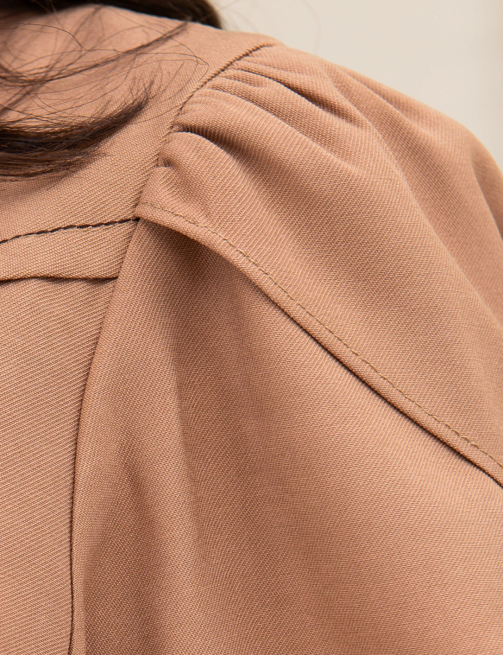 Vestido Midi Com Nervuras Marrom
