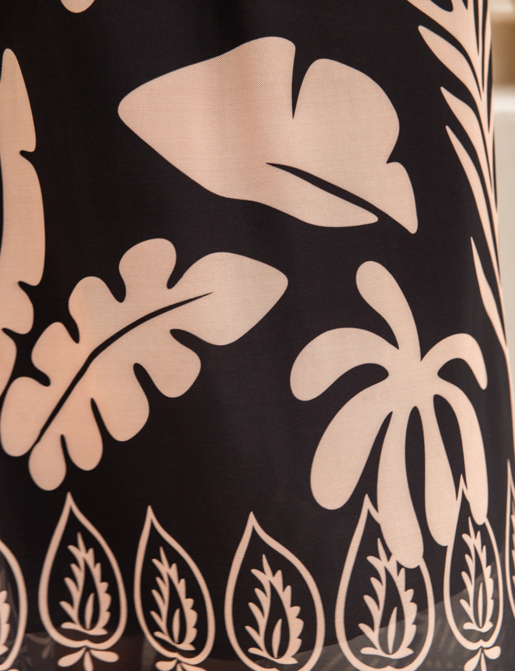 Vestido Longo Estampa Barrado Preto