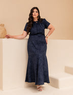 Vestido Longo Tai Dai Marinho