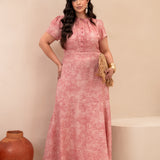 Vestido Longo Tai Dai Rosa