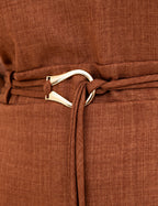 Vestido Longo Com Fivela Marrom