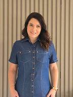 CHEMISE COM RECORTES E BABADO
